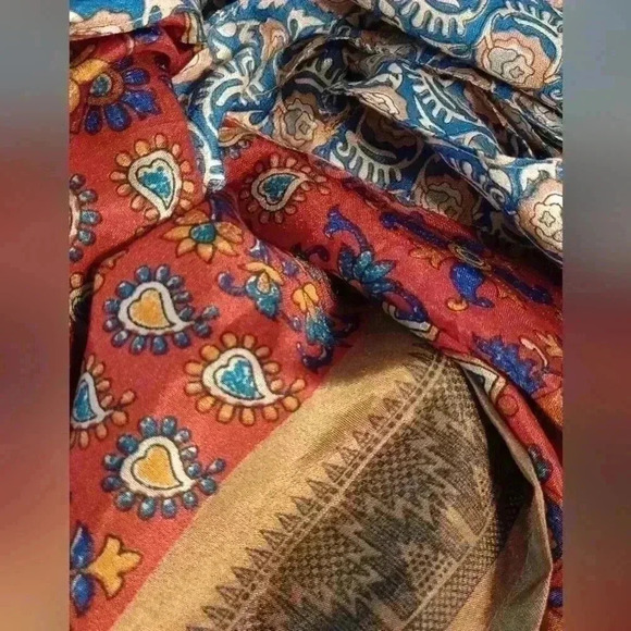 Reversible SILK OSFA Wrap Skirt - Picture 11 of 15